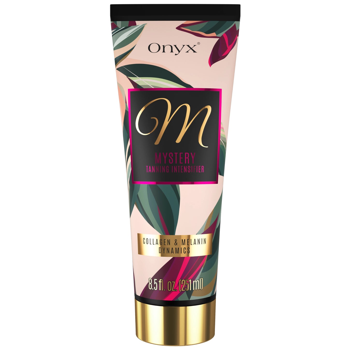 Onyx Mystery Tanning Intensifier mit Collagen und Melanin Dynamics, Produktabbildung der 251ml Tube auf weißem Hintergrund