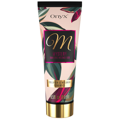 Onyx Mystery Tanning Intensifier mit Collagen und Melanin Dynamics, Produktabbildung der 251ml Tube auf weißem Hintergrund